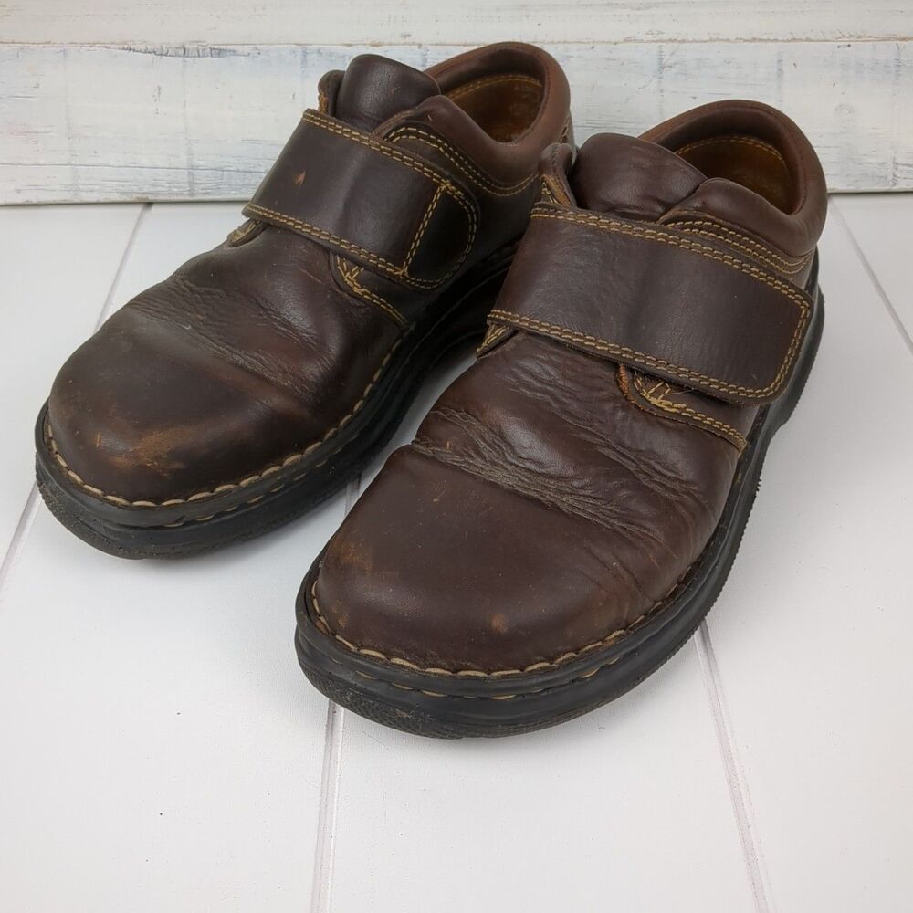 BORN Y2K Dark Brown Leather Chunky Monk Strap Loafers Lug Sole Size 9 US 40 EU
